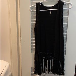 Fringe crochet vest